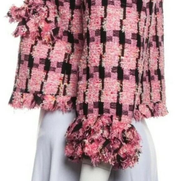 Moschino HOUNDTOOTH TWEED JACKET PINK 4 Dynasty Private Circus Fallon Carrington - Picture 11 of 13